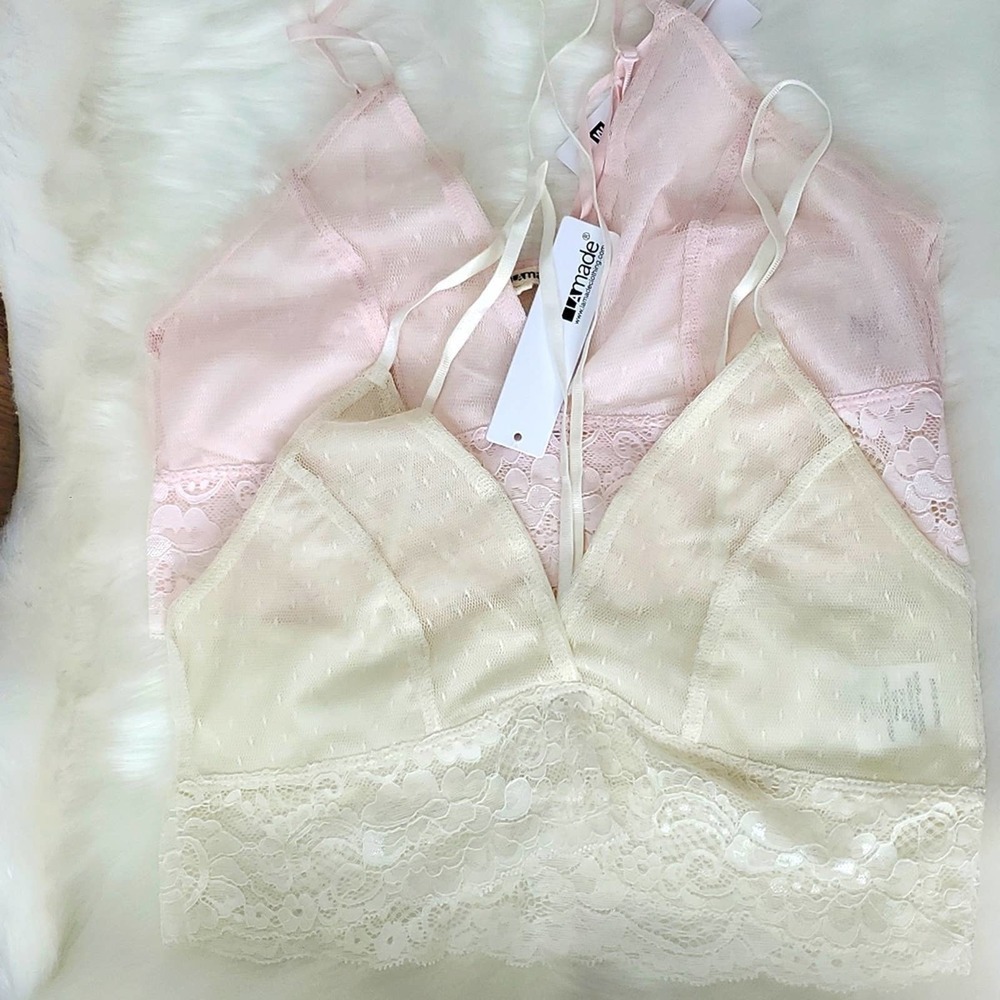 BUNDLE! REVOLVE‎ LAmade Sheer Lace Bralette (NWT)